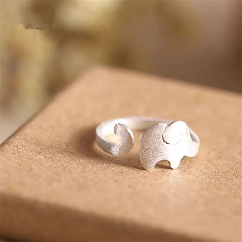 Богемные винтажные серебряные слон кольца для женщин подарок Bijoux регулируемые
