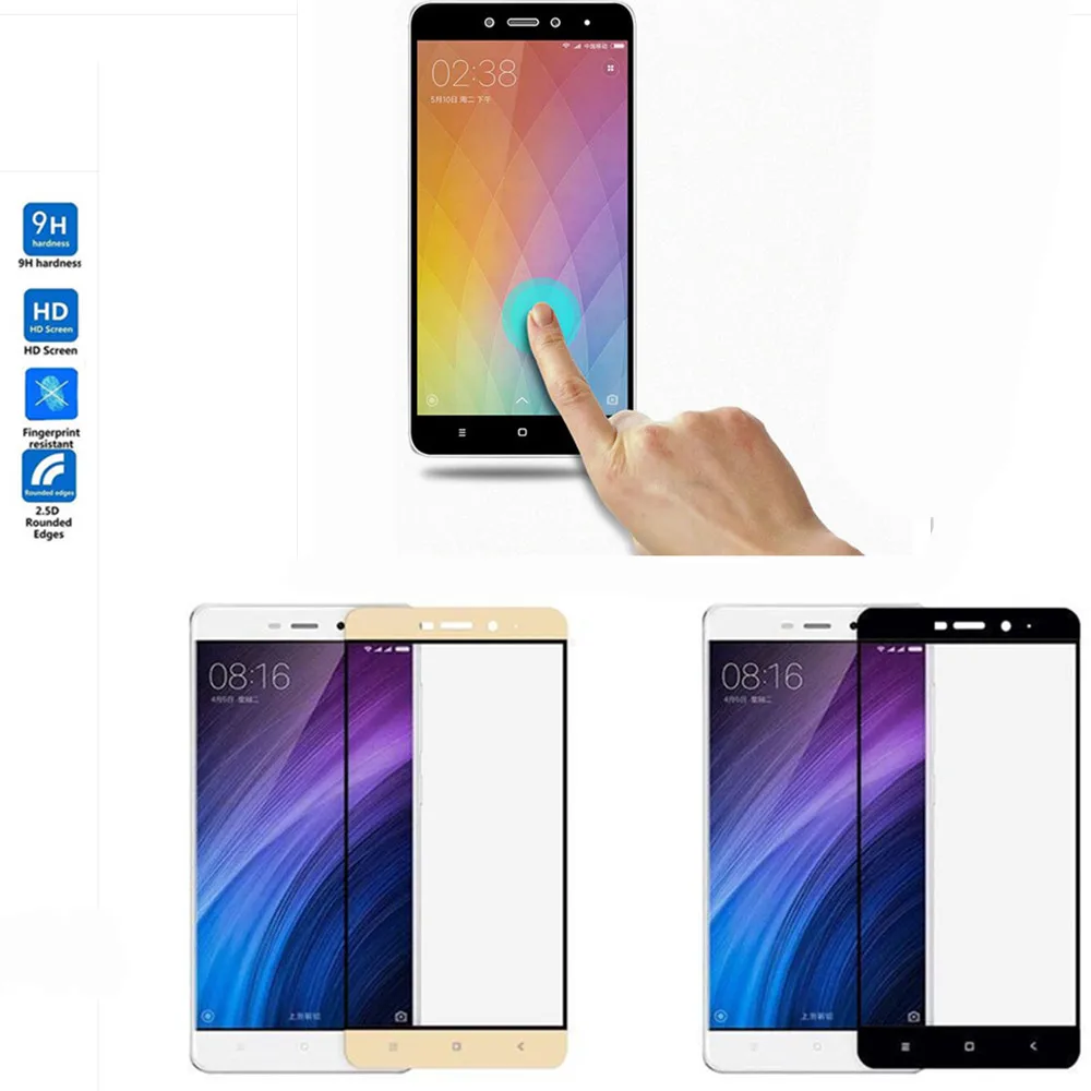 Закаленное стекло для Xiaomi Redmi 4 Pro 4X Prime Note защита экрана усиленная пленка с полным