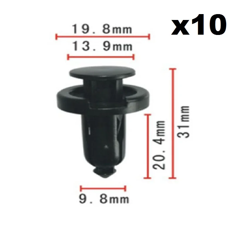 

10x For Honda Bumper arm expansion nail / Nylon Retainer Clip