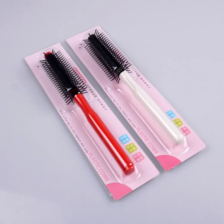 Белая или красная расческа круглая щетка для волос кудрявые волосы моделирующая