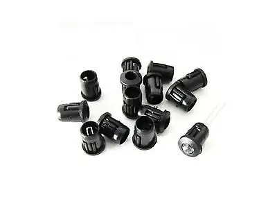 

100pcs 8mm Black Plastic LED Holders Case Cup Mounting