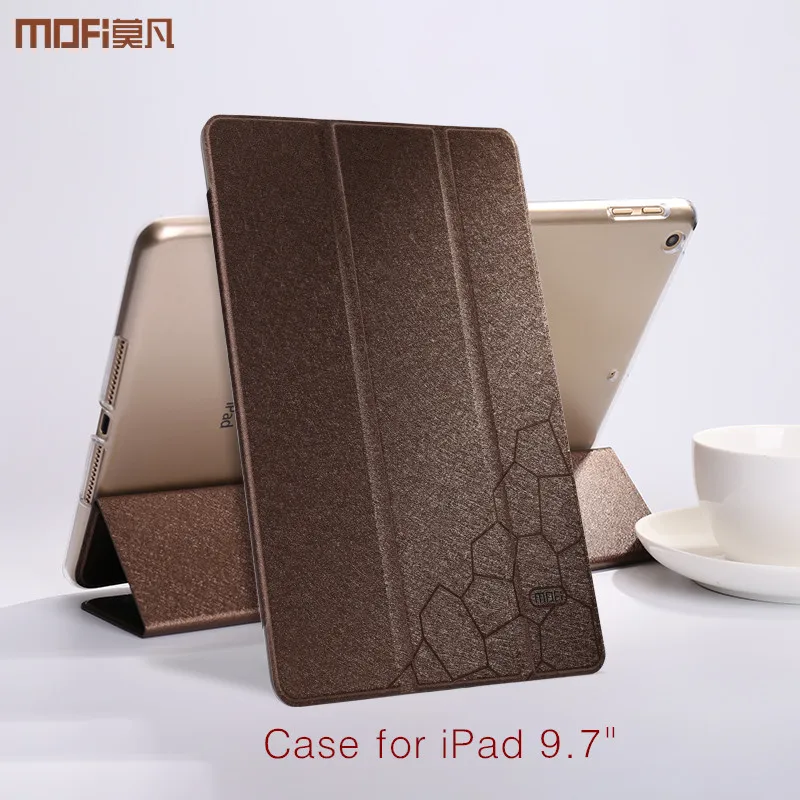 Для iPad чехол 9,7 модель планшет MOFi кожа для iPad 9,7 дюймов Чехол Флип Пробуждение сна прозрачный жесткий Стенд роскошный
