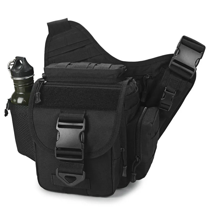 Черный цвет Molle открытый SWAT военная армейская тактическая сумка поясная походная сумка на плечо Камера спортивная походная охотничья тренировочная поясная сумка - Цвет: Черный цвет