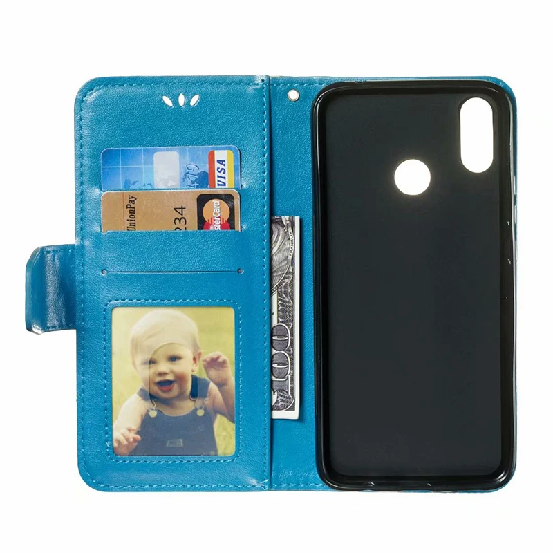 Fashion Mermaid Card Wallet Leather Phone Case for Huawei P9 P10 lite P20 pro Mate10pro Honor 9 7C 7X Nova3 Navy Spirit |