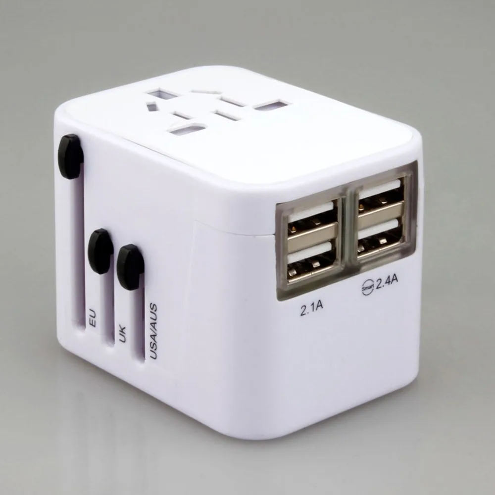 Портативное зарядное устройство для путешествий адаптер 4 USB преобразователь с