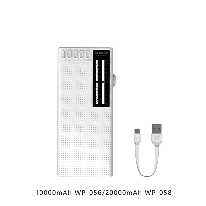 Remax WK power Bank 20000 мАч Внешнее зарядное устройство с четырьмя USB ЖК-фонарик Портативный повербанк для мобильных телефонов iphone