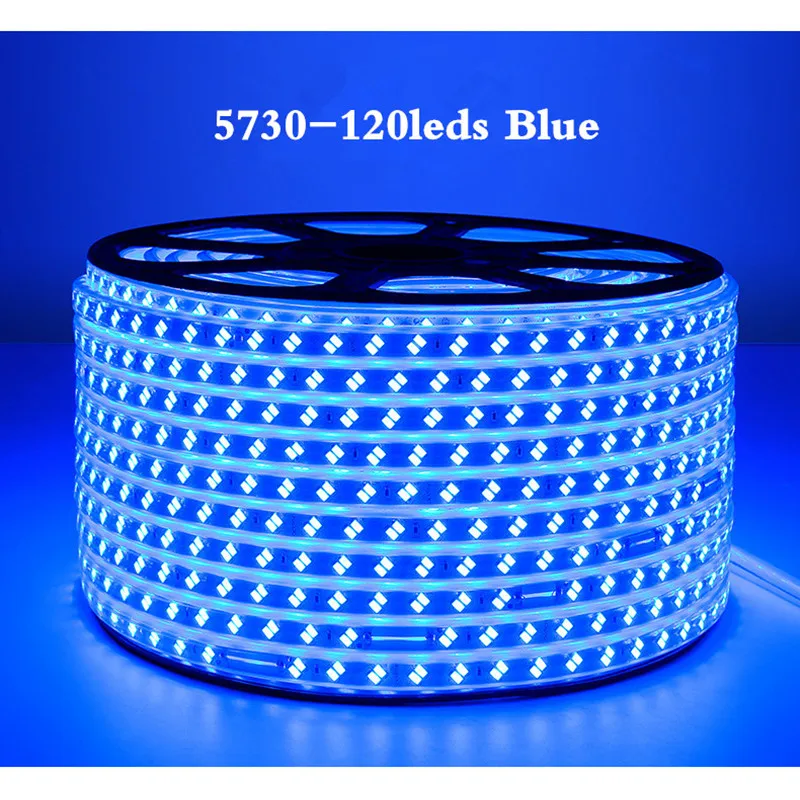 1/2/3/4/5/8/9/10/15/20 м IP67 Водонепроницаемый Светодиодные ленты света 5630 SMD 220 в 120