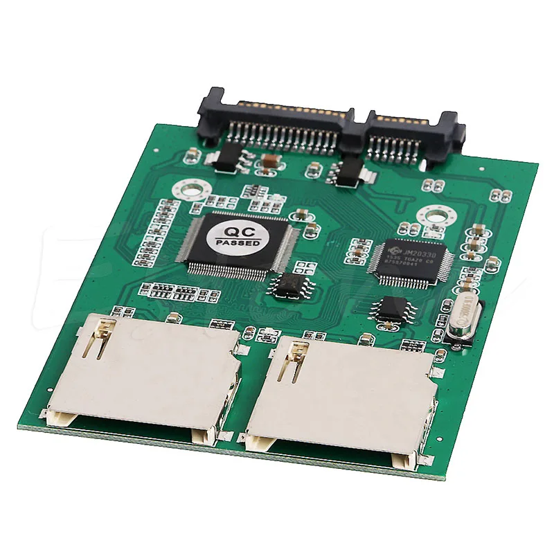 OOTDTY New2 Порт двойной SD SDHC MMC RAID в SATA адаптер конвертер для любой емкости карты |
