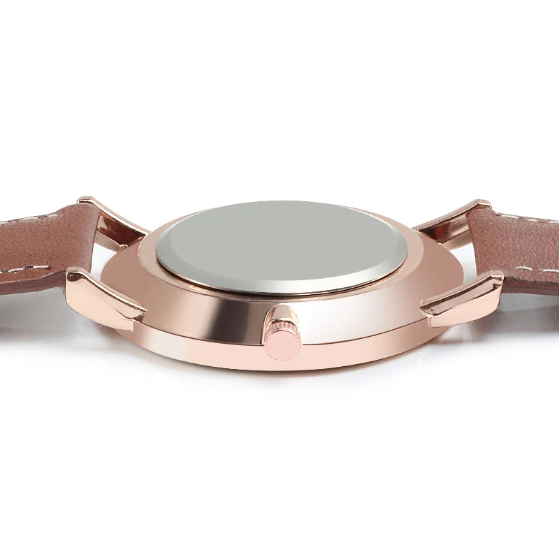 Роскошные мужские часы простые Бизнес кварцевые модные женские кожаный ремешок