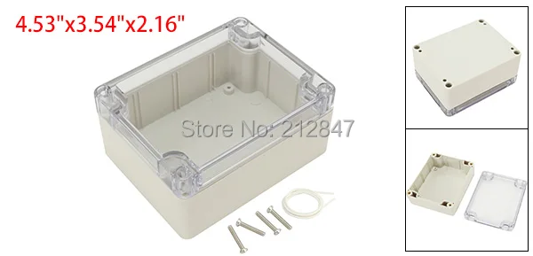 4,5" x 3,54" x 2,1"(115 мм x 90 мм x 55 мм) распределительная коробка из АБС-пластика Электрический корпус проекта прозрачный