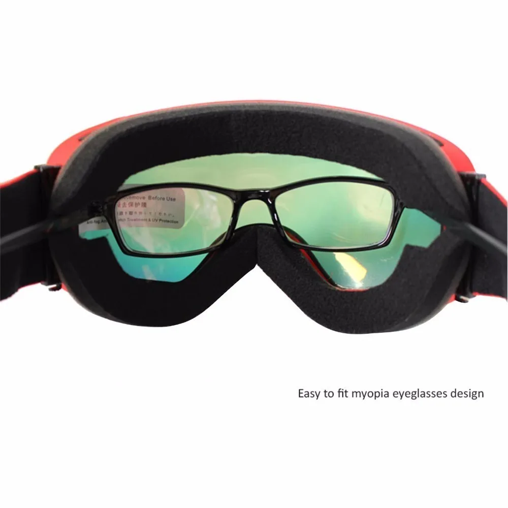 COPOZZ Ski Goggles with Lens and Box Case Ski Mask UV400 Anti-fog Snow Goggles Big Spherical Skiing Snowboarding for Men Women