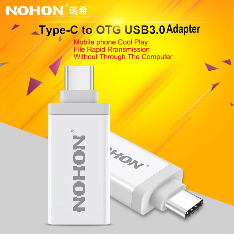 NOHON OTG type-C USB OTG USB 3,1 Для Xiaomi 4C huawei P9 Honor 8 MacBook Mini разъем Быстрая зарядка для u-диска