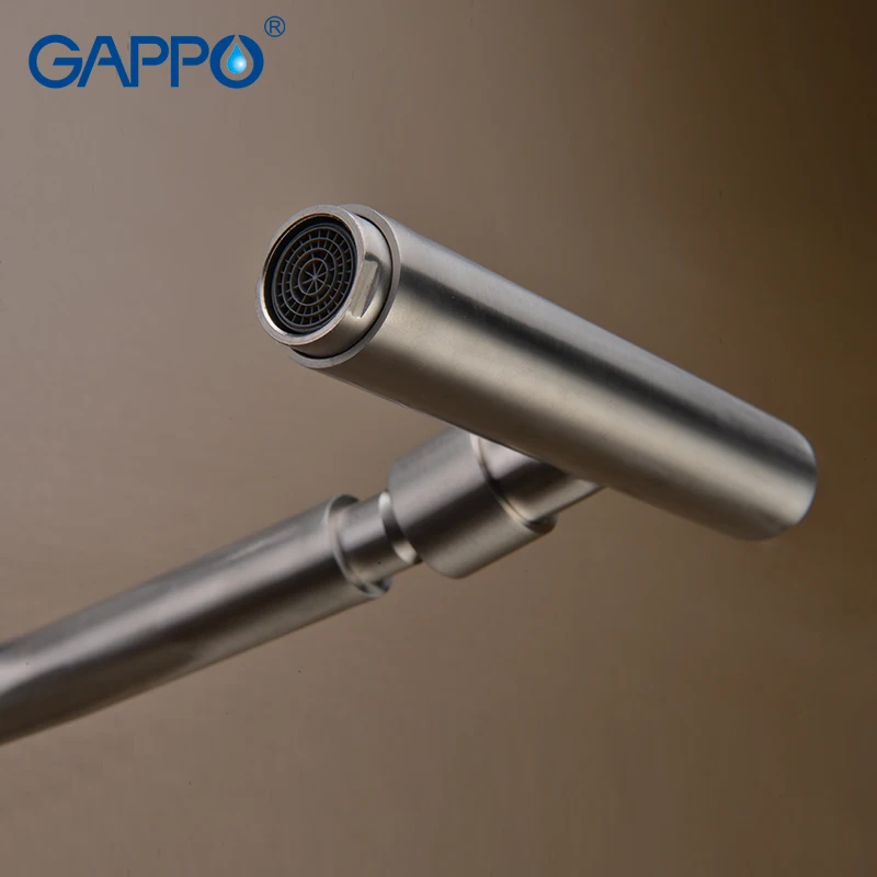 Кухонный кран GAPPO с одной ручкой и поворотным носиком на 360 градусов кухонный из