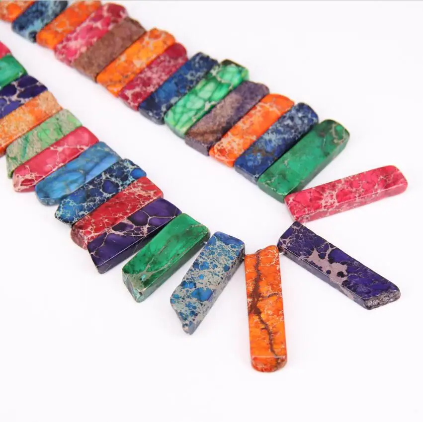 Разноцветные радужные морские осадочные камни Топ просверленные кусочки