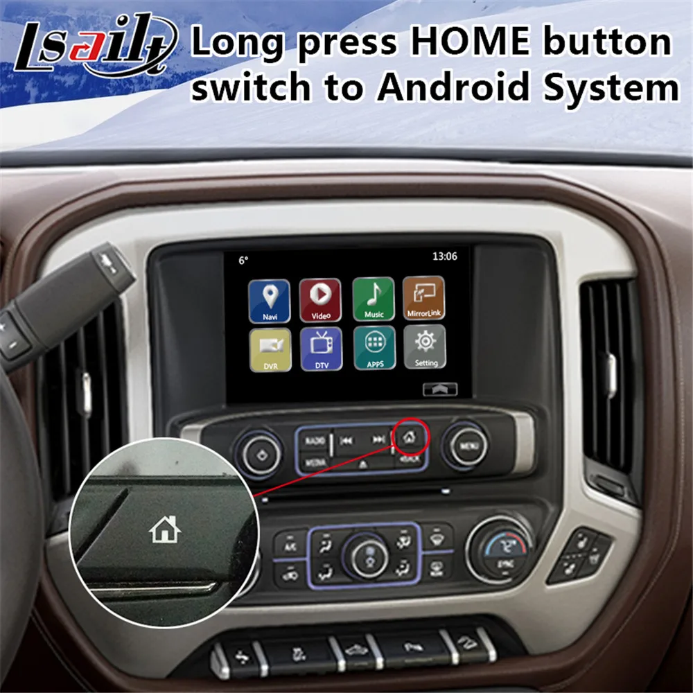 Android 7,1 навигационный интерфейс для Chevrolet Silverado/Suburban Mylink система- Waze/Google maps Многоязычная