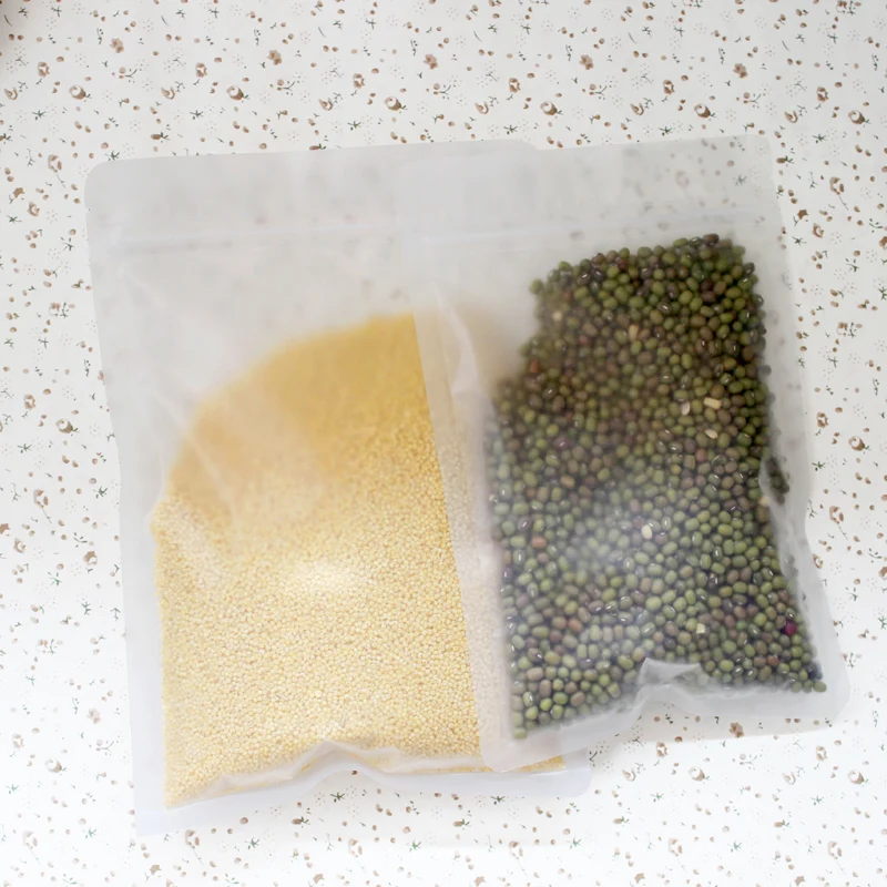 Матовый пластиковый мешок с замком на молнии свадебный для конфет кофе чая бобы