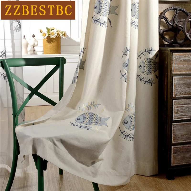 Занавески из хлопка и льна с вышивкой в пасторальном стиле|curtains for|curtains for living