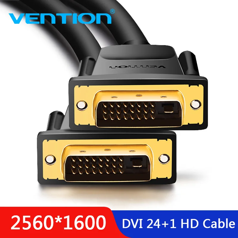 Vention DVI кабель DVI D 24+ 1 кабель DVI к DVI кабель папа-папа видео кабель 3 м/1 м/2 м/для компьютера проектор ноутбук ТВ монитор