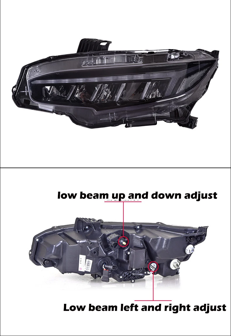 Для Honda Civic головной фары в сборе DRL ксеноновая лампа год передний свет полный светодиодный поворотный свет