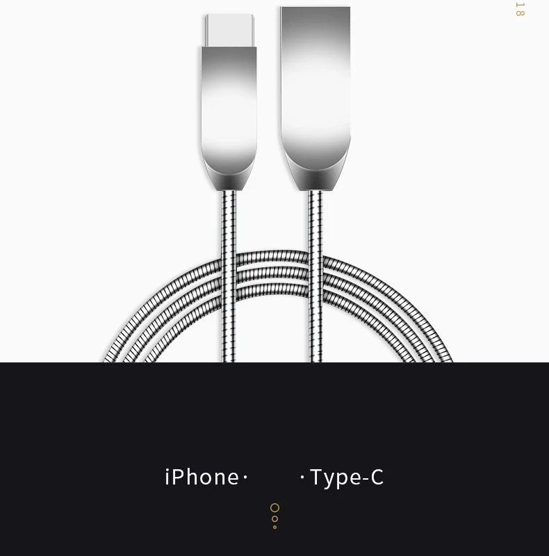 Usb type c кабель 3A QC3.0 кабель для быстрой зарядки samsung S10 S9 huawei mate 20 P20 P30 PRO кабель освещения из цинкового сплава для Iphone 8 X