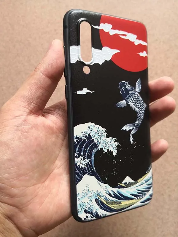 Colorful B Противоударный силиконовый чехол для телефона для Xiao mi 9 mi 9 SE 9SE, чехол с большим тисненым рисунком Kanagawa Wave Carp Cranes, 3D гигантский рельефный мягкий чехол - Цвет: Colorful B