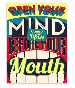 Мотивационная Типографика цитаты Винтаж Ретро A4 большой художественный Принт