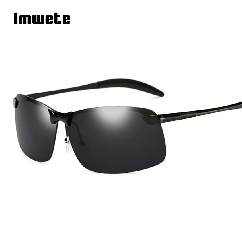 Мужские поляризованные солнцезащитные очки Imwete в металлической оправе для