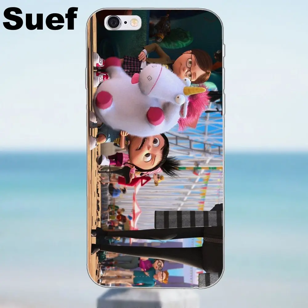 Suef Мягкий ТПУ Новое поступление Миньоны мой Единорог Агнес для iPhone X 4 4S 5 5S 5C SE 6 6S 7 8
