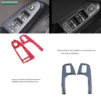 3d sticker handle holder window lift switch cover trim car accessories lhd car styling carbon fiber fit for audi a4 b8 2008 2015
