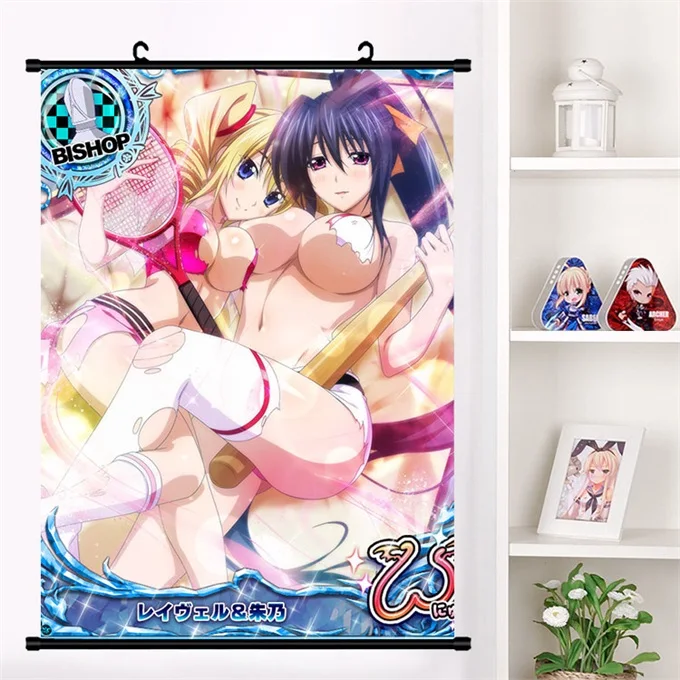O Аниме старшеклассница DxD Азия Argento Himejima Akeno настенные свитки плакат мультфильм настенные подвесные плакаты коллекция домашнего декора - Цвет: O