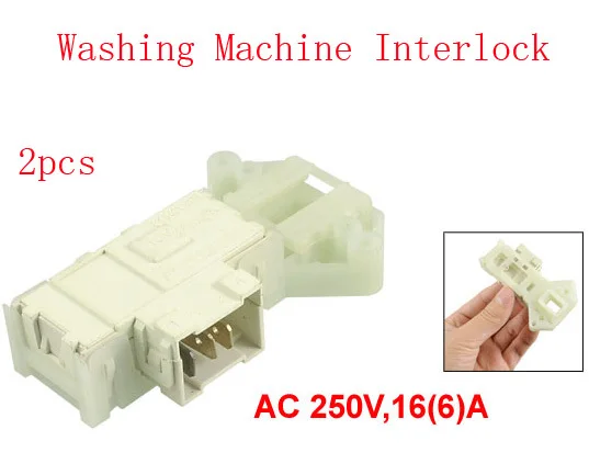 AC 250V 16A пластиковый Дверной замок блокировки для стиральной машины 2 шт|lock