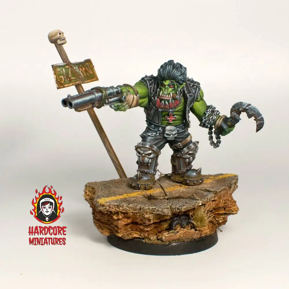 [Миниатюры Loong Way] миниатюры из твердого материала Orc Leader полимерная миниатюра 45 мм