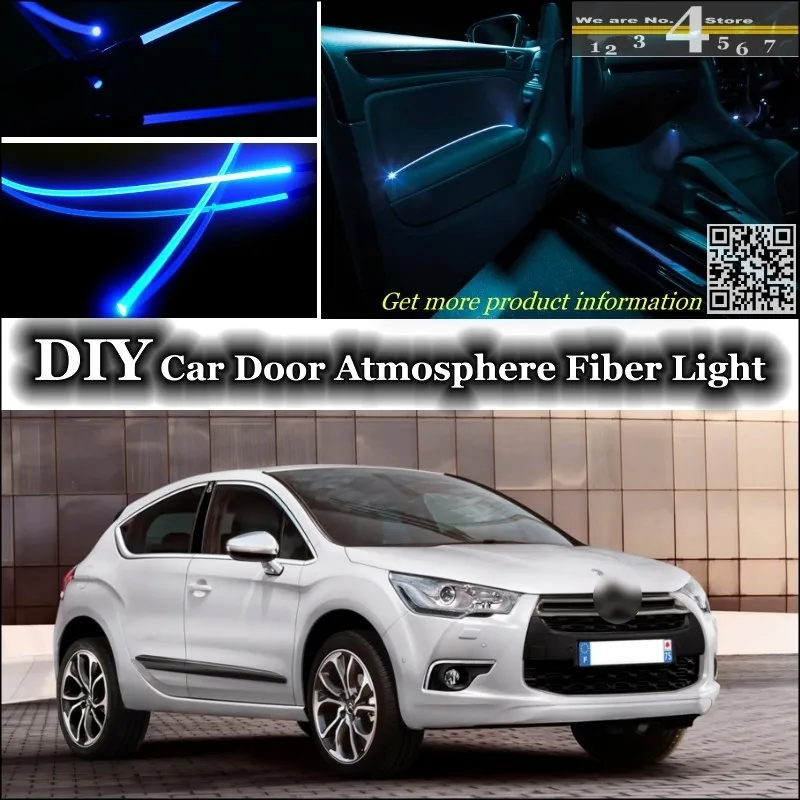 

Для Citroen DS4 DS 4 внутренняя настройка светильник атмосфера оптоволоконная лента освещение s внутренняя дверная панель Освещение установка