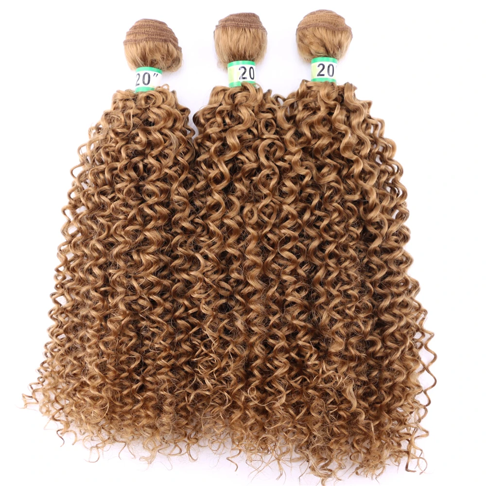Натуральные черные афро кудрявые вьющиеся волосы высокотемпературные tissage синтетические волосы для наращивания волос
