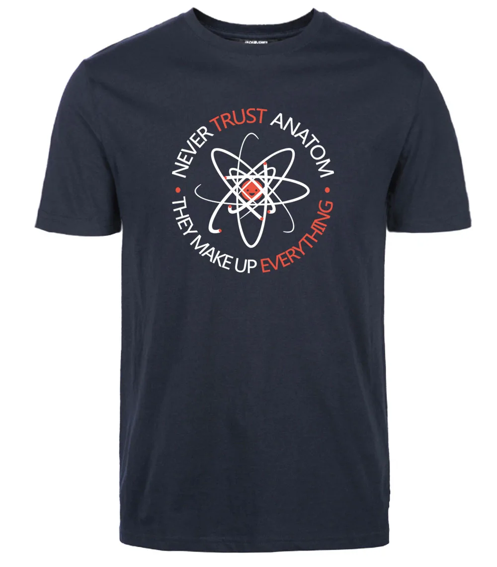 Big Bang Theory Никогда Не Доверяйте Atom Составляют Все Науки Футболки Мужчин С Коротким