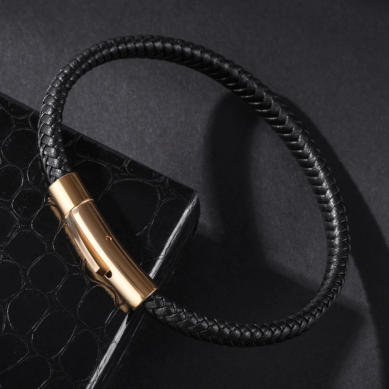 Mozo Fashion оптом подвеска плетеный кожаный браслет Для женщин ручной работы золотой