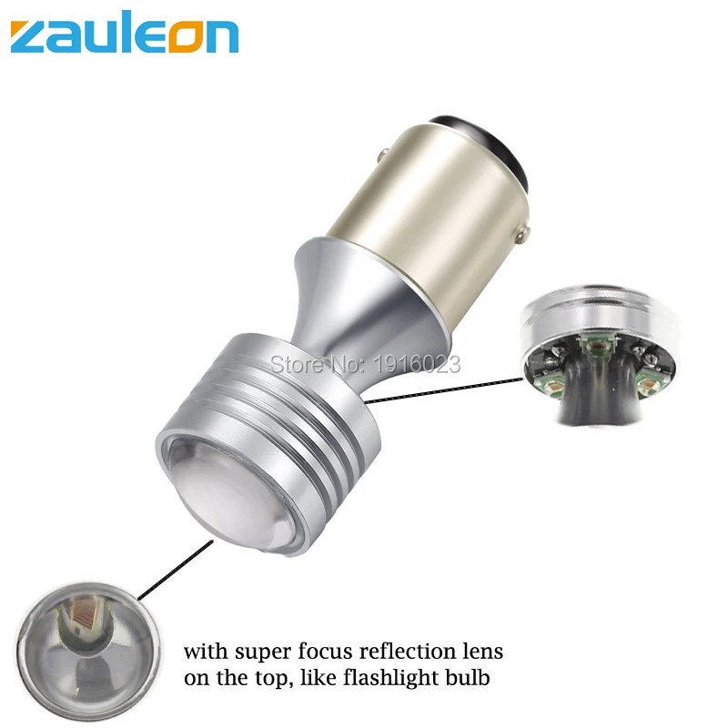 Zauleon 2 шт. супер яркий Автомобильный светодиодный 1157 BAY15D P21/5 Вт 20 Вт светодиодный автомобильный мотоцикл задний тормозной светильник лампы Задний светильник s Красный Автомобильный светильник