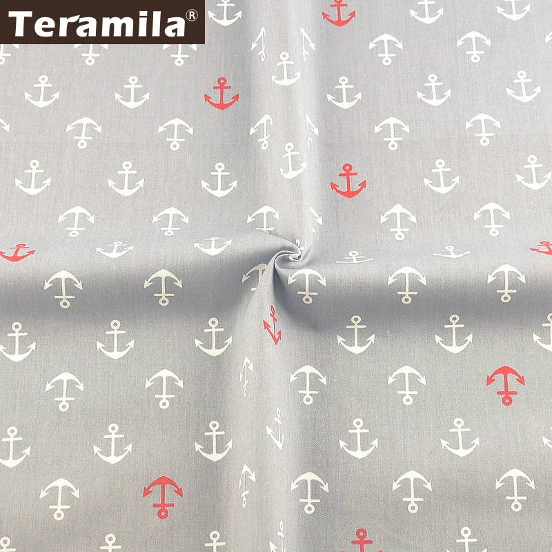 Teramila домашний узор с морским якорем, хлопок, ткань метр, Анкара, ткань Tissu, сделай сам, для одеяла, Лоскутное детское платье, подушка Telas