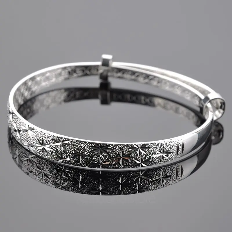 Для женщин элегантные регулируемые звездное небо браслет посеребренный