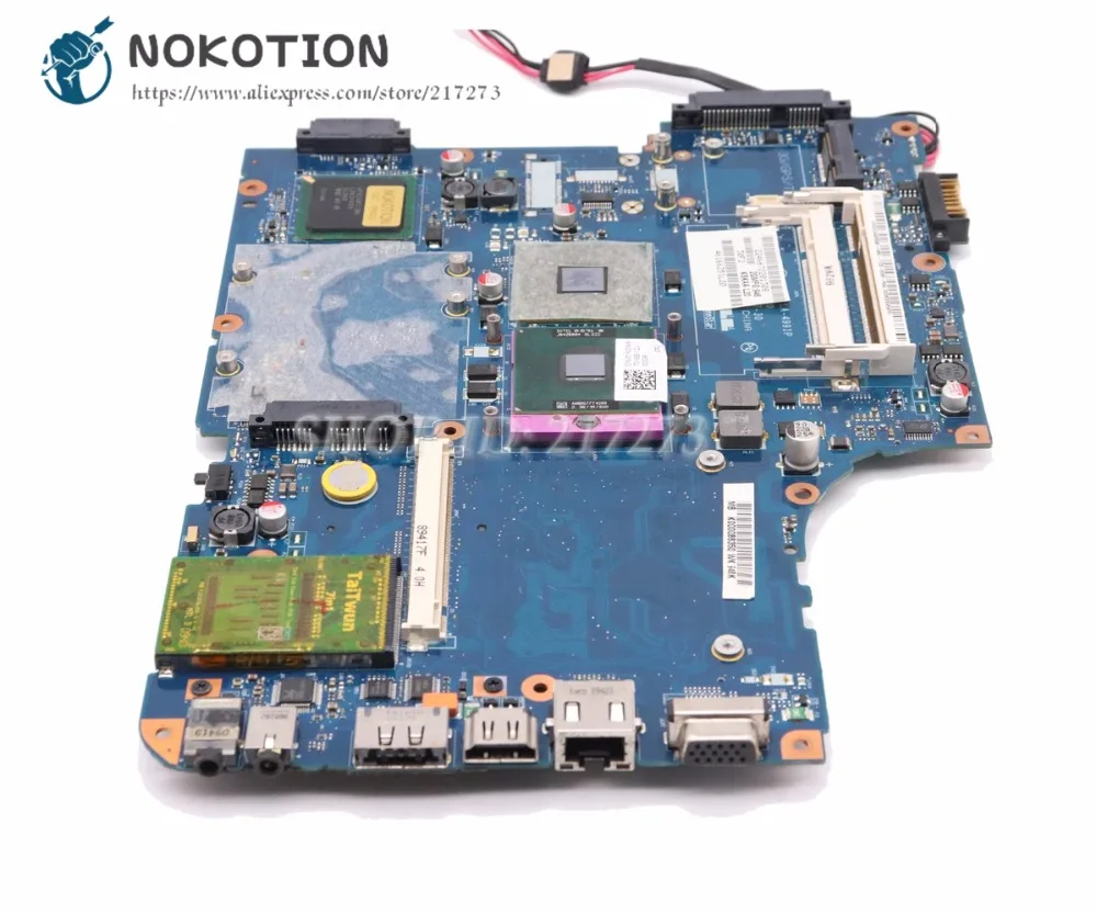 NOKOTION для Toshiba A500 Материнская плата ноутбука LA-4991P K000086350 K000078380 основная плата DDR2 cpu с графикой слот