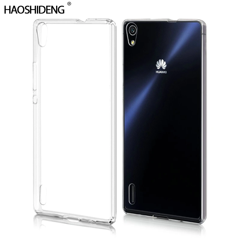 Чехол для huawei Ascend P7 TPU Силиконовый прочный прозрачный мягкий чехол двойная SIM