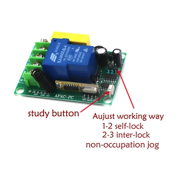 Лучшее качество AC 220V 30A Реле приемника дистанционного управления обучающего кода "Умный дом" Светильник Лампа 315/433 МГц с корпусом.