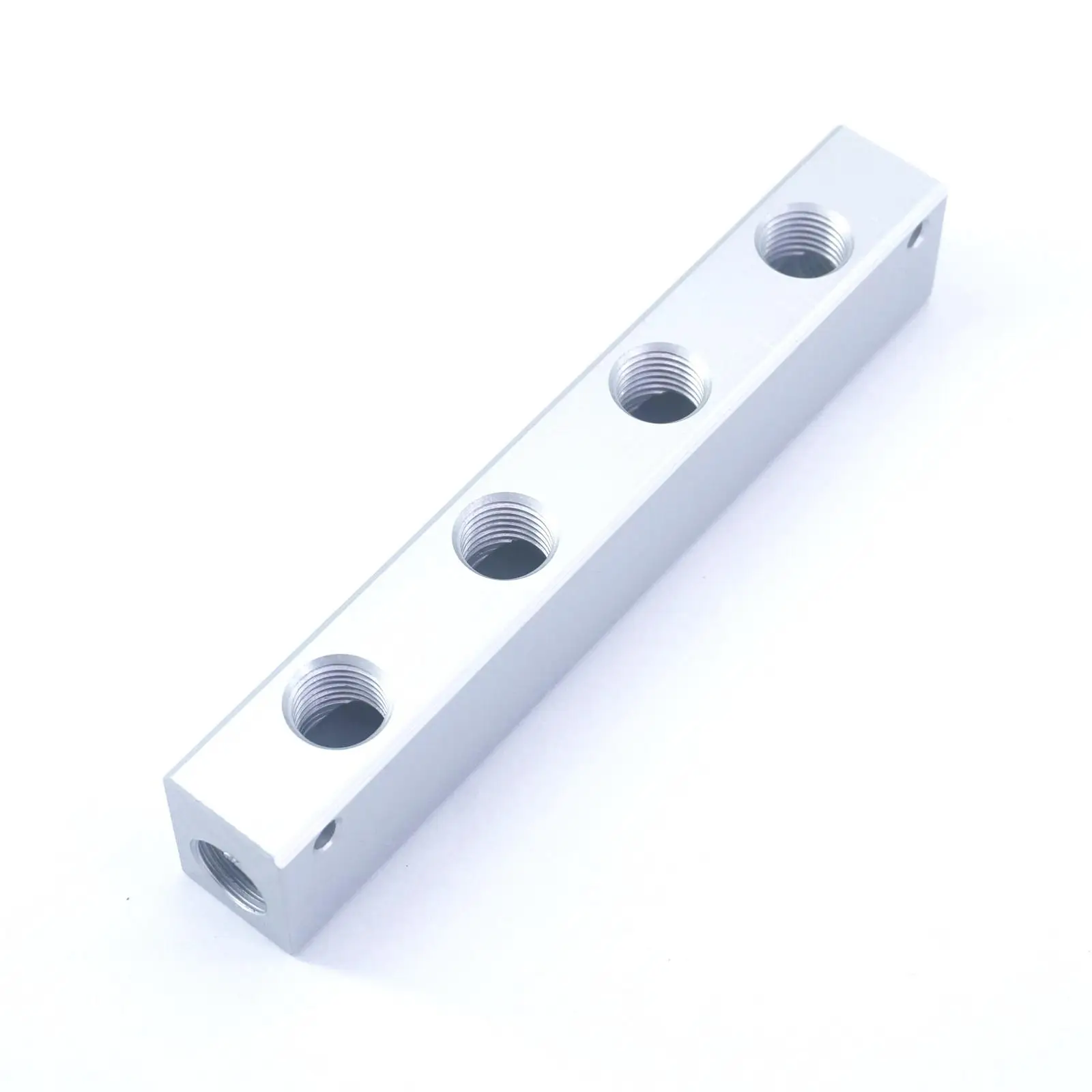 

G1/4 "BSP 4 Way 6 Port Твердый алюминиевый пневматический коллектор блок сплиттер