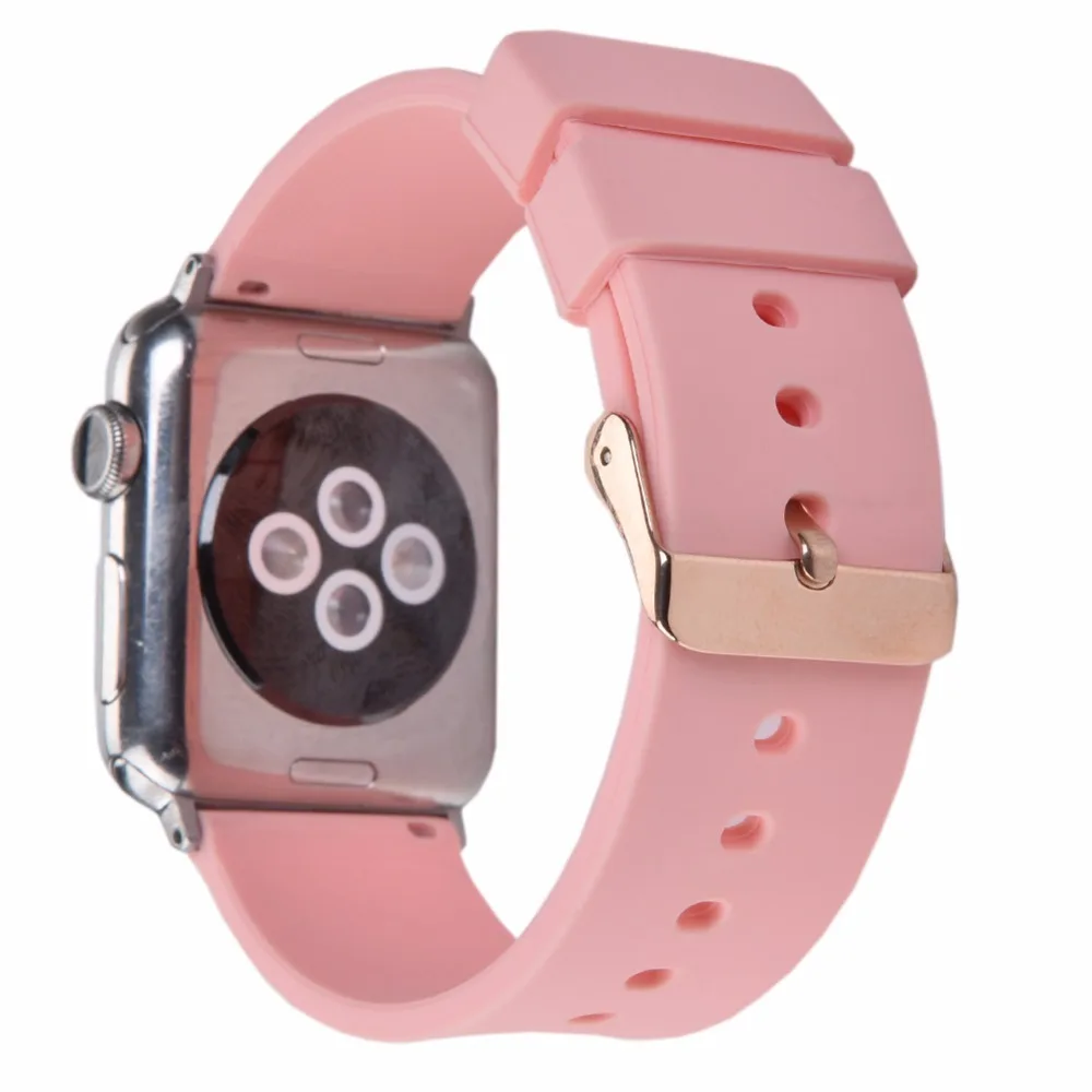 Мягкий силиконовый спортивный ремешок Bemorcabo для Apple Watch Series 3 2 1 сменный iWatch Sport Band 38