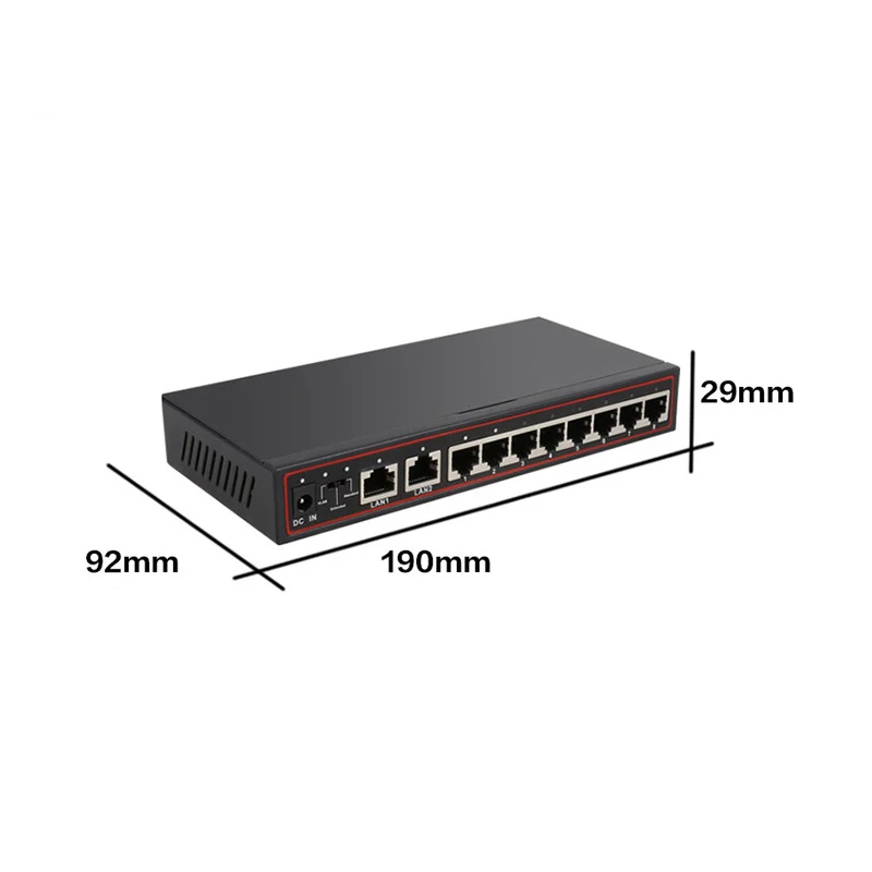 250 м 10 Порты S POE, сетевые переключатель POE Мощность над Ethernet-коммутатор PoE, сетевые для IP Камера 10/100 Мбит сетевой Vlan умный переключатель