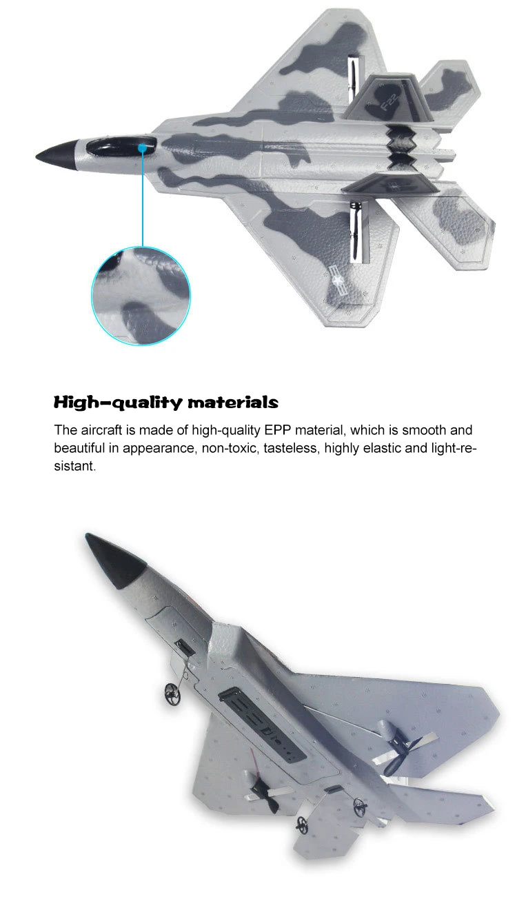 F22 2,4 GHz EPP RC истребитель контроль планер прочность инерционная пена Airplan игрушка модель самолета уличные развивающие игрушки
