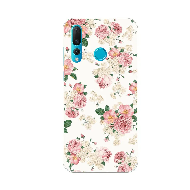 Huawei Nova 4 Case Silicon Bloom Flowers Painting Soft TPU Back Cover for Phone Protect Bags Shell |