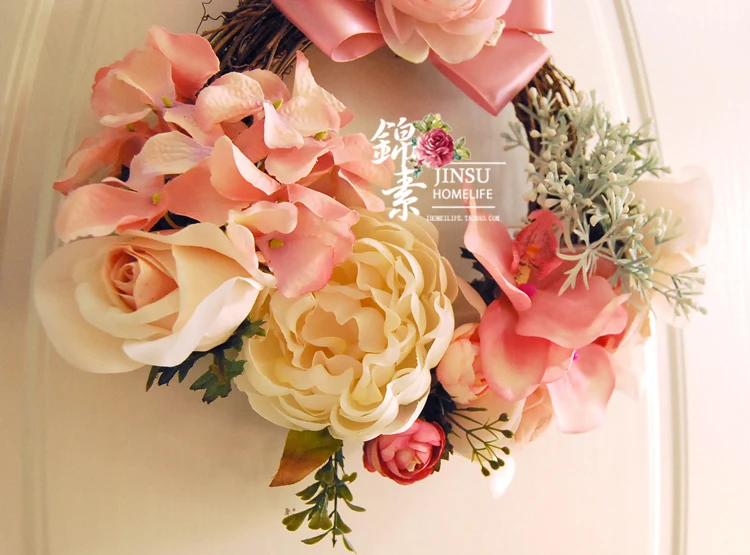 Искусственные розы гирлянда двери украшения свадебные цветы домашний декор