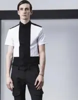 S-6XL 2022 New Men's Clothing Fashion Hair Stylist Korean Catwalk Style Street Bump Stitching Shirt PLUS SIZE Singer Costumes