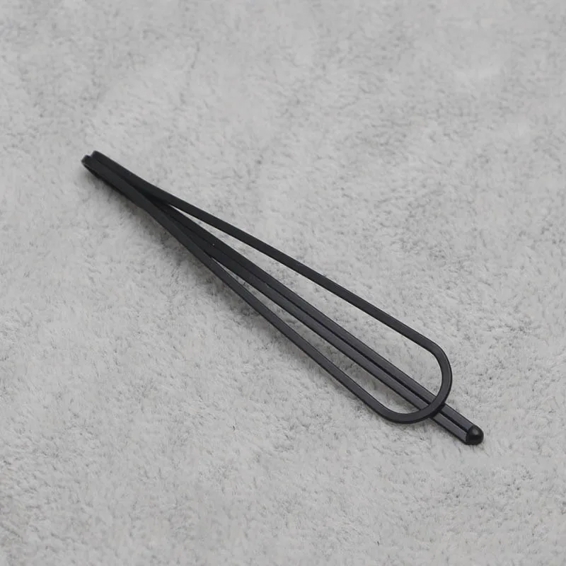 Заколка для волос девочек 20 шт. 70 мм черная металлическая Геометрическая заколка